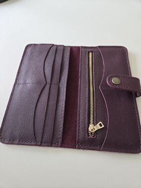 Portland Leather Plum Zip Wallet